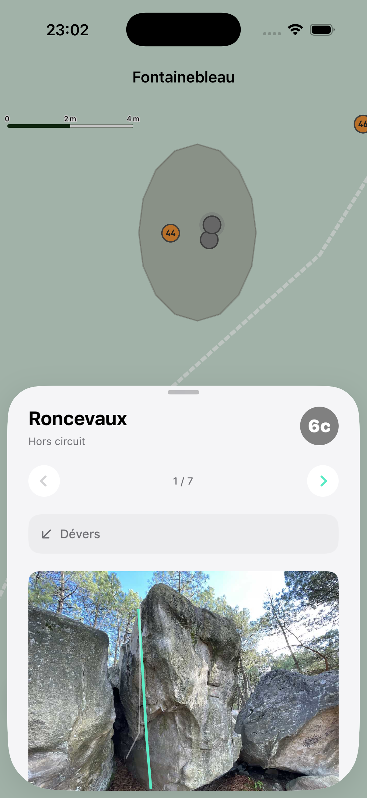 Fontainebleau topo et carte